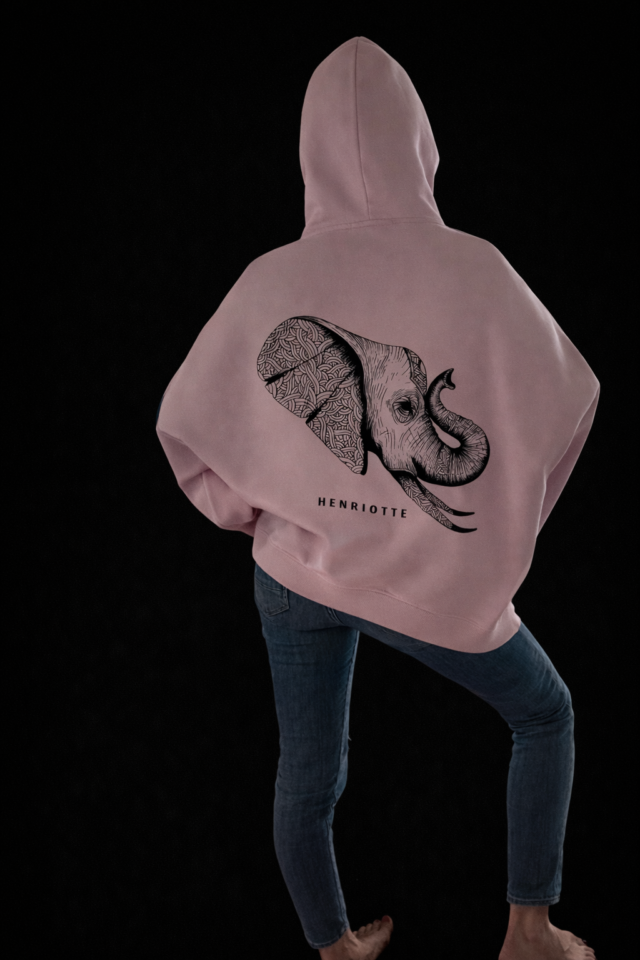 Sweat-Shirt Oversize Signature - Rose et Noir