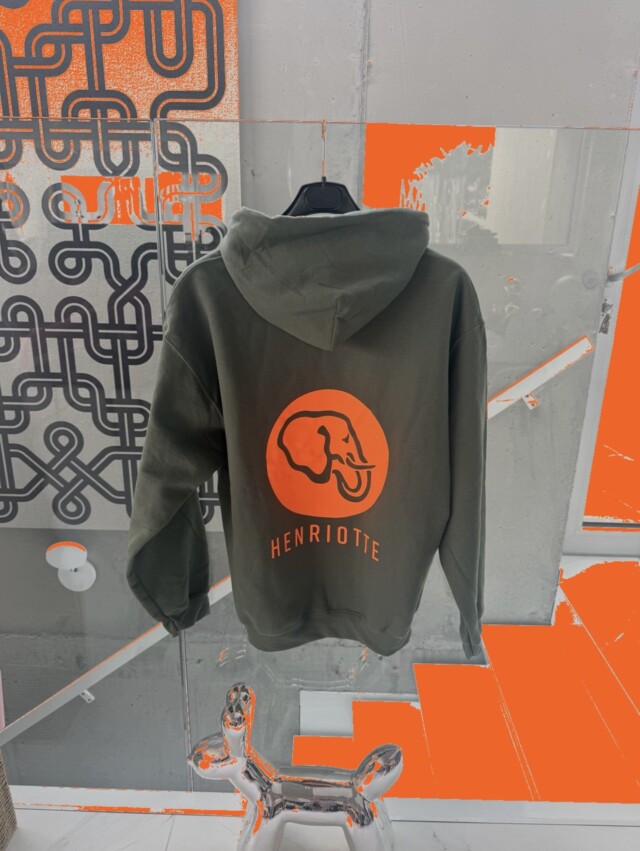 Sweat-shirt-henriotte-kaki-orange fluo